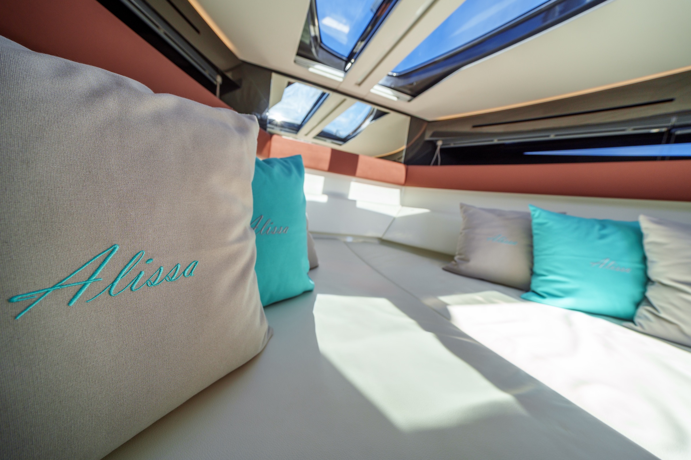 Inside and aboard ALISSA Riva Rivamare
